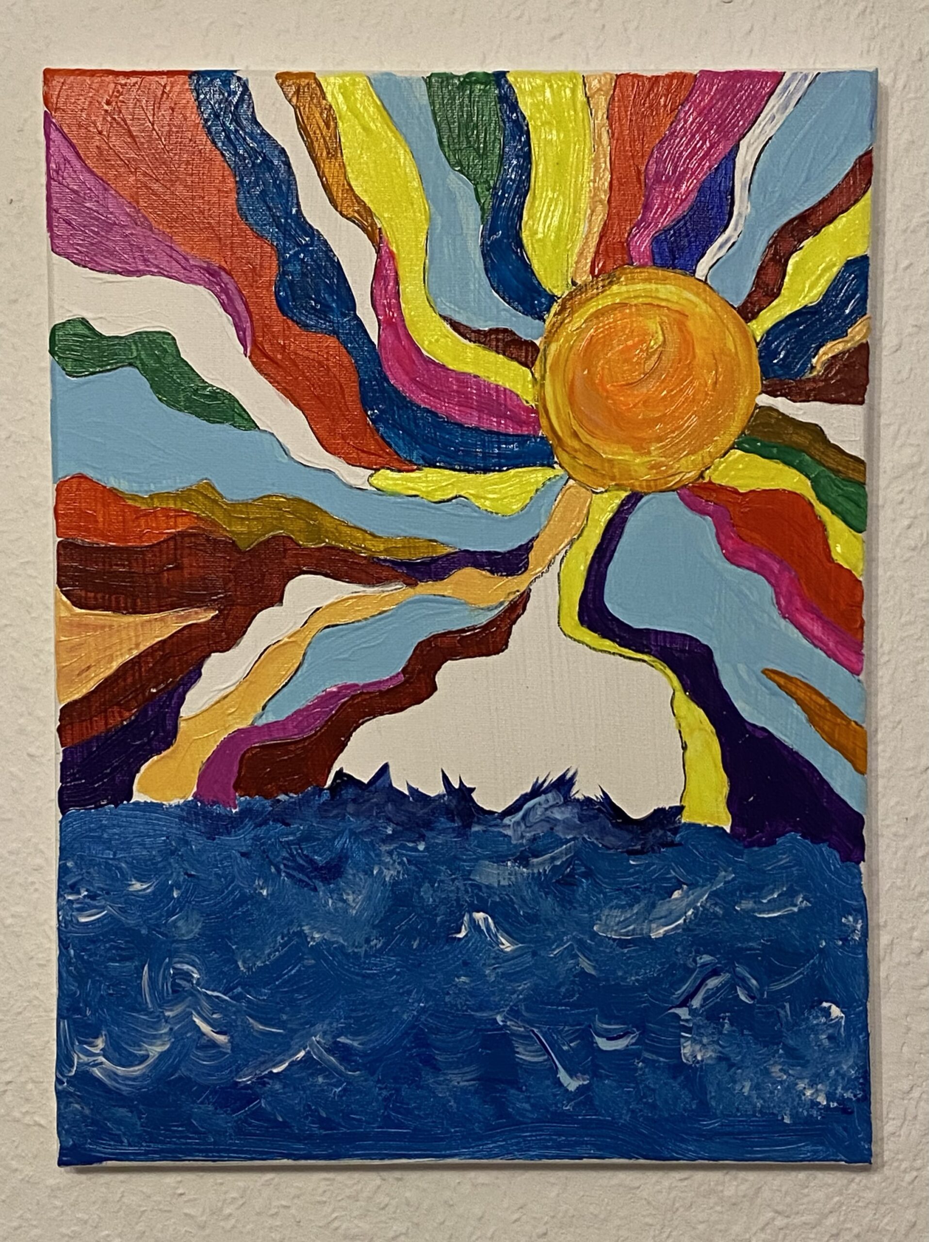Acrylgemälde „Sonnenflut“